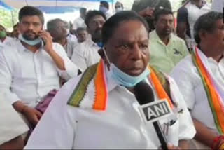 Puducherry CM's protest