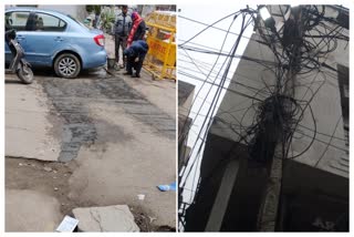 BJP councilor fixes broken road in Mahavir Nagar ward of Delhi