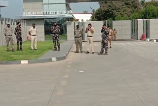 police escort outside siram institute in pune