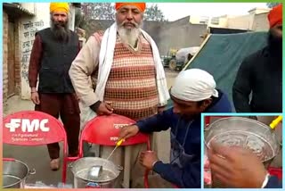 special tea for farmers at singhu boarder