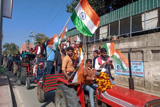 कृषि कानून विरोध किसान आंदोलन सीकर,  सीकर किसान आंदोलन ट्रैक्टर रैली,  Sikar Neemkathana Tractor Rally,  Sikar Tractor Rally Neemkathana, Kisan Tractor Rally,  Farmers protest against agricultural law Sikar