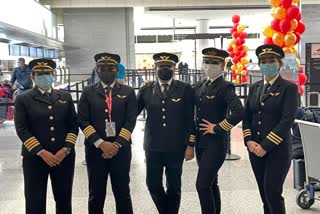 Air India's All-Women Cockpit Crew Takes Off On Historic 17-Hour Flight To Bengaluru