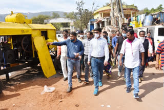 collector deepak soni inspect development works in Dantewada