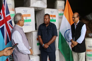 The relief materials were handed over to Inia Seruiratu, Minister for Defence and Disaster Management.