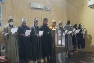 oath ceremony at anantnag town hall