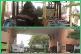 covid rules still followed in Sarojini Nagar dtc buses delhi