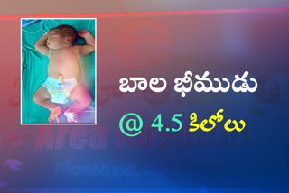 boy child born with 4.5 kilograms at godavarikhani in peddapalli district