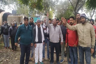 hhseb-workers-union-protest-against-online-transfer-policy-in-yamunanagar