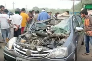 road accident at nellore district veerampalli cross road