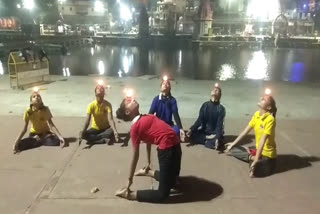 Children performed Surya Namaskar