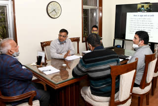 rajasthan chief secretary, reviewed meeting