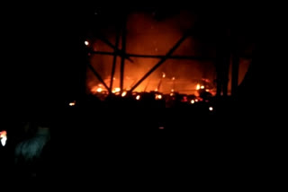 Fire in tent warehouse in Jamshedpur