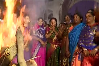 MLC KAVITHA CELEBERATES BHOGI AT CHARMINAR