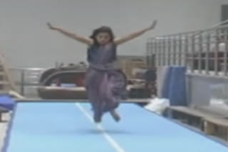 haryana gymnast did gymnastics in saree video goes viral