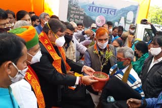 Distribution of Gangajal and Tulsi,  Joshi Welfare Society