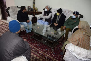 J-K Lieutenant Governor Manoj Sinha visited the family of a slain goldsmith, who was killed by terrorists at his shop at Srinagar.