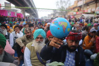 Farmer protesting at Delhi border