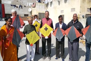 Kite flying by BJP leaders, Makar Sankranti celebration in Jaipur