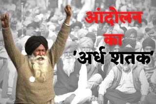 50 days of farmers movement completed farmers persistent on their demands