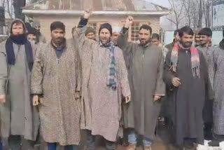 daily wagers protest jal shakti department in handwara