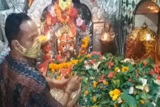 Worship is going on in berhampur budhi thakurani temple