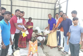 Happy Life Foundation members help to old couples in suryapet district