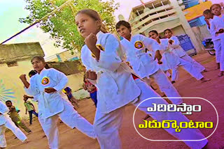 free-karate-training-for-girls-at-adilabad-buddha-vihar