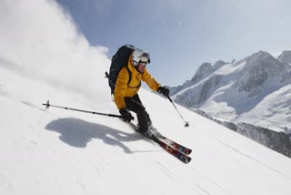 Watch: Skiers take to unmarked slopes in Georgia