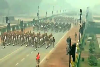At Rajpath ITBP contingent practices for Republic Day Parade 2021