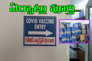 covid vaccination arrangements completed in visakha