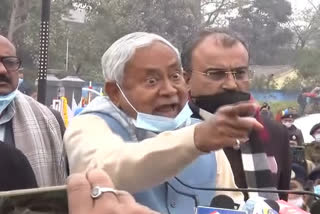 Nitish questioned about law and order in Bihar, loses cool