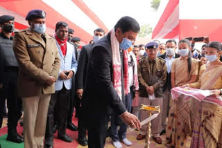 টেঙাখাত আৰক্ষী থানাৰ নৱনিৰ্মিত ভৱন উদ্বোধন কৰিলে মুখ্যমন্ত্ৰী সৰ্বানন্দ সোণোৱালে