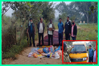 Smuggling of red sandalwood logs at Perumalla Palli near Tirupati chittoor district