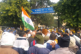 farmers protest faridabad