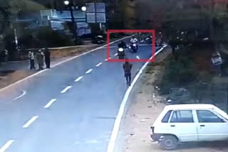 Bike accident scene captured on CCTV in Doddaballapur