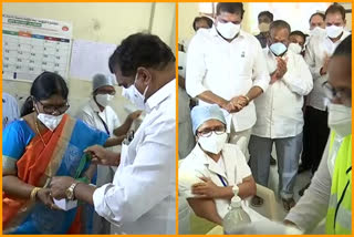 covid vaccination started in vizianagaram