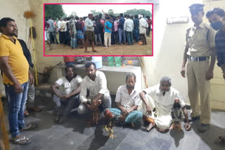 police raided on cock fight den in srikakulam district gg valasa village