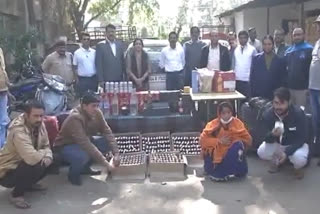 six accused arrested for liquor smuggling at bilaspur