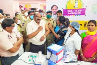 first day vaccine distribution in sangareddy district