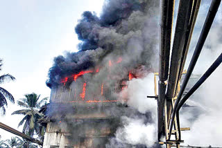 fire accident in oil industry at east godavari