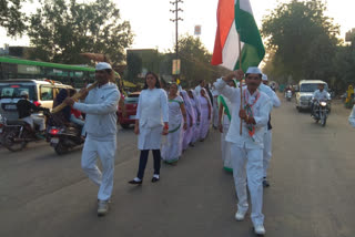 Congress Seva Dal took out Kisan Sangharsh Yatra