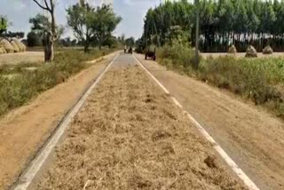 crops spreading on  road led  to be criminal case