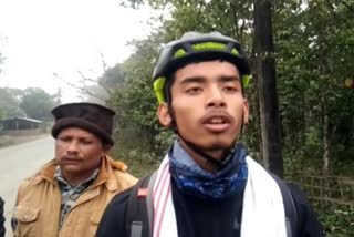 Cyclist Lochan Gogoi visit Sivasagar