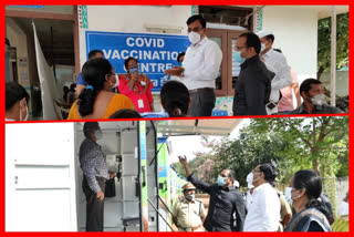 District Collector Chakradhar Babu inspected the distribution of vaccines and vehicles in Nellore