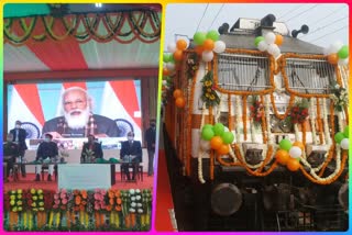 Hazrat Nizamuddin railway station  Hazrat Nizamuddin Kevadia Express train  Statue of Unity Kevadia  PM Modi flags off train Hazrat Nizamuddin Kevadia Express train  Statue of Unity PM Modi  PM Modi Hazrat Nizamuddin Kevadia Express train