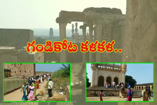 tourists at gandikota in kadapa district