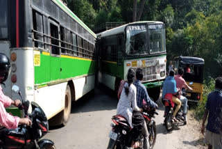 two rtc buses collided at paderu agency