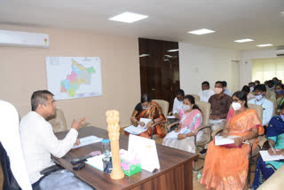 jayashankar bhupalapally collector meeting with icds officers in district collectorate