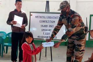 46 battalion of assam rifles organises art competition for children at various remote villages of mizoram