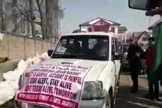 awareness rally held under the 32nd national safety road month in anantnag